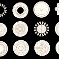 European-style carved plaster decoration 3d model