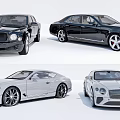 Luxury Cars Showcasing Black And White Sedan And Coupe Models With Classic Design And Exterior