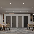 Modern Retail Store Interior With Wooden Display Shelves Product Arrangements And Bright Lighting