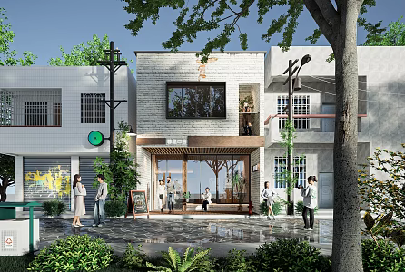 Modern Sushi Restaurant 3d model