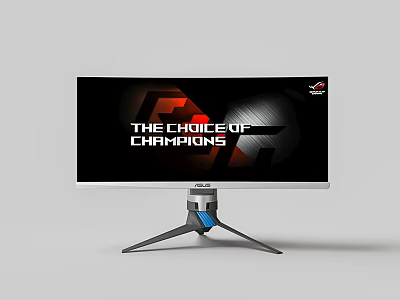 ASUS Gaming Monitor with Champion's Choice Display and Modern Stand Design 3d model
