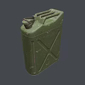 Green Jerry Can With 20 Liter Capacity Metal Construction And Textured Handle