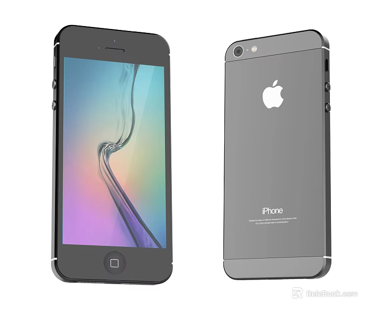 Apple iPhone Smartphone With Front Display And Back Design Features 3d model 