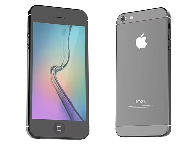 Apple iPhone Smartphone With Front Display And Back Design Features 3d model