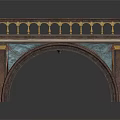 Unique Wooden Table With Arched Legs And Decorative Edge Design
