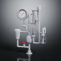 modern pipe heating system steam pipe 3d model