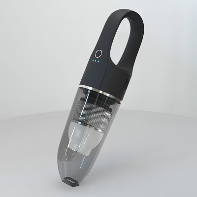 Portable Handheld Vacuum Cleaner With Modern Black Transparent Design For Efficient Household Cleaning 3d model