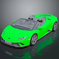 Green Convertible Luxury Sports Car With Open Top And Modern Design