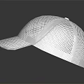 White Mesh Baseball Cap With Breathable Design For Daily Wear