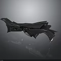 Space and Aerospace Futuristic 3D Model of Sleek Technological Spacecraft Component