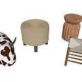 Modern sofa stool 3d model