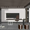 Modern study 3d model