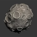 Detailed View of Rugged Asteroid Surface with Multiple Craters in Space Exploration