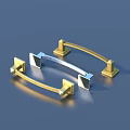 Door handle hardware 3d model