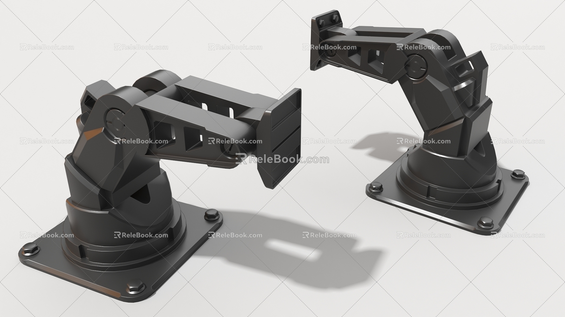 Hard surface machinery steel structure joint mechanical arm high-tech industrial parts 3d model