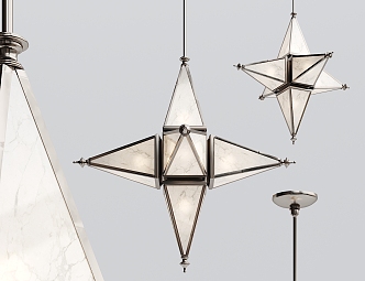 Modern Chandelier Metal Star Chandelier 3d model