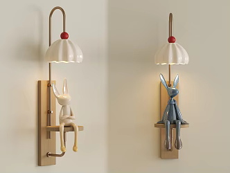 French retro wall lamp French cream wall lamp children's room wall lamp stair lamp living room wall lamp 3d model