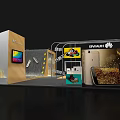 Huawei Roadshow pop-up shop Mobile Phone US Chen Maimang Interactive Photo Card Skateboard Fast Charging Technology Experience Desk 3d model