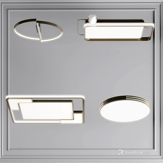 Modern Ceiling Lights With Different Stylish Shapes And Designs For Home 3d model