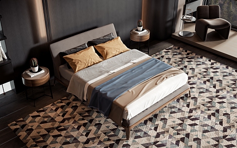 Style Commodity Bed 3d model