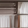 Various Styles Curtains With Different Colors And Curtain Rods