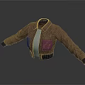 Stylish Brown Leather Jacket With White Inner Shirt Black Cuffs Hem And Cropped Design