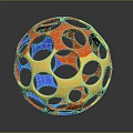 Sports Equipment Colorful Perforated Training Ball With Orange Blue Yellow Hole Pattern
