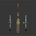 Vintage Cannon Artillery Model With Green Spoked Wheels And Classic Design