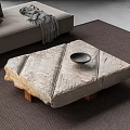 Quiet Stone Coffee Table Square Stone Coffee Table Rock Coffee Table 3d model