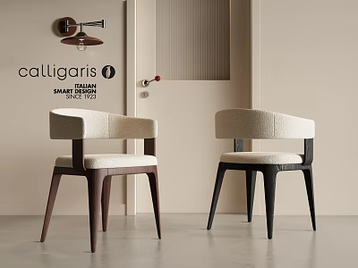 Modern Luxury Italian Upholstered Fabric Dining Chairs With Sturdy Solid Wood Legs For Cozy Dining Spaces 3d model