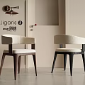 Modern Luxury Italian Upholstered Fabric Dining Chairs With Sturdy Solid Wood Legs For Cozy Dining Spaces