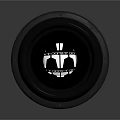 Modern Black And White Subwoofer Speaker With Circular Mesh Grille Design