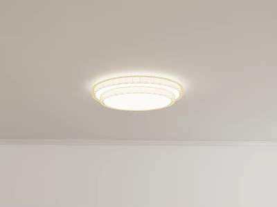 Modern White Round LED Flush Mount Ceiling Light For Bedroom Living Room 3d model
