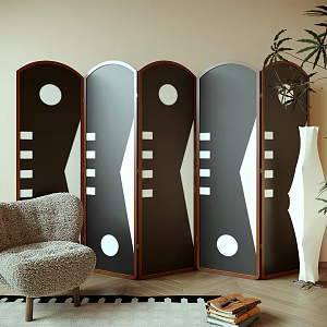 Modern Silent Screen Sofa Floor Lamp 3d model