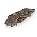 Industrial Modular Equipment Platforms with Circular Base Multiple Units and Metal Structures