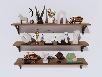 Decorative Ornaments Furnishings Ornaments Combination Table Ornaments 3d model