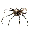 Steampunk Mechanical Spider With Metallic Legs Gears And Vintage Design