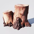 Natural Wood Tree Stumps With Stone Like Texture For Home Decoration