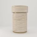 Modern Cylindrical Marble Washbasin For Bathroom With Beige Natural Texture