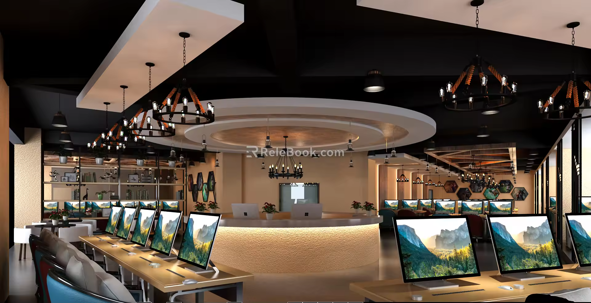 INDUSTRIAL LOFT Cafe 3d model