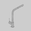 Sleek Modern Chrome Kitchen Faucet With Single Handle And Curved Spout Design