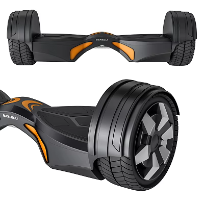 Black And Orange SONGWU Hoverboard With Large Wheels And Modern Design 3d model
