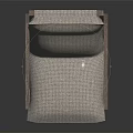 Modern Wooden Frame Armchair With Light Fabric Cushion And Backrest Design