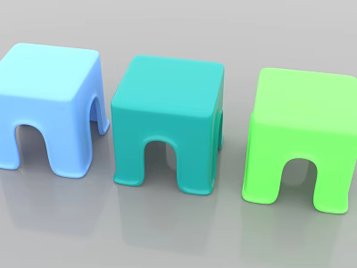 Plastic Stool Stool Plastic Chair Disposable Chair Plastic Chair Leisure Chair Children's Chair Backrest Chair 3d model