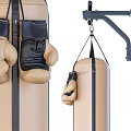 Premium Sports Equipment Featuring Hanging Punching Bag and Boxing Gloves for Training