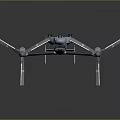 Modern Electric Aircraft Drone With Four Propellers White Electronic Appliance Design