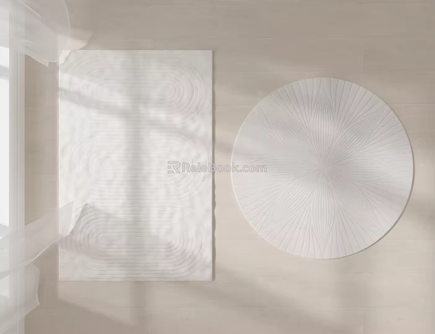 Modern square carpet fabric abstract carpet 3d model