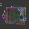 Jukebox Old-fashioned record player film machine Old-fashioned film player record player Old-fashioned record player music equipment 3d model