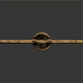 Antique Brass Key With Ornate Intricate Patterns For Vintage Household Decor