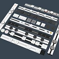 Rail Socket Switch Slide Rail Socket Round Socket Mobile Socket TV Socket Smart Socket 3d model
